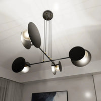 Emibig IDEA 4-lichts hanglamp - Zwart metalen schijven