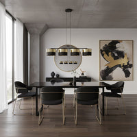 Lux hanglamp 4-lichts zwart goud