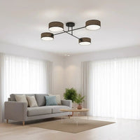 MAGA 4-lichts plafondlamp - Bruin textiel - afbeelding 2