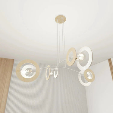 DISC 4-lichts hanglamp - Wit hout