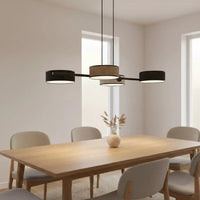 DRUMZ 4-lichts hanglamp - Mix stoffen kappen hanglamp met lampenkap - afbeelding 5