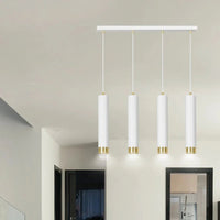 KIBO 4-lichts hanglamp - Wit met gouden accenten hanglamp met buisvorm - afbeelding 5