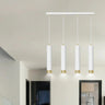 KIBO 4-lichts hanglamp - Wit met gouden accenten hanglamp met buisvorm - afbeelding 5