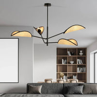 VENE 4-lichts hanglamp - Zwart rotan hanglamp met lampenkap - afbeelding 5