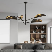 VENE 4-lichts hanglamp - Zwart goud hanglamp met lampenkap - afbeelding 5