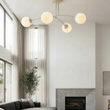 Pregos plafondlamp opaalwit glas 4-lichts plafondlamp met ronde bol - afbeelding 5