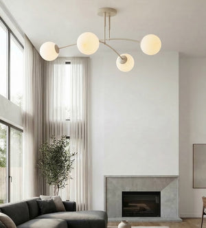 Pregos plafondlamp opaalwit glas 4-lichts