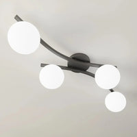 Emibig OPUS 4-lichts plafondlamp – Wit/zwart
