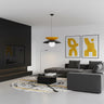 Nagoya hanglamp wit glas 4-lichts oranje zwart hanglamp met lampenkap - afbeelding 5