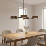 DRUMZ 4-lichts hanglamp - Bruin textiel hanglamp met lampenkap - afbeelding 5