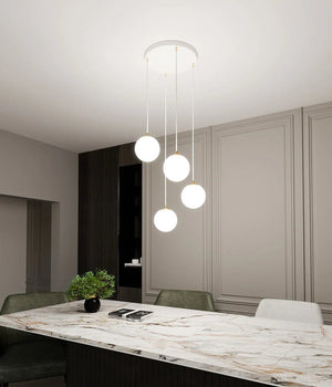 ROYAL 4-lichts hanglamp – Wit