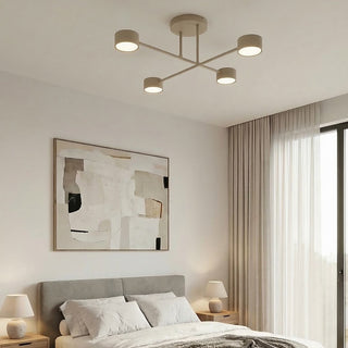 Halo plafondlamp 4-lichts mokka plafondlamp met kap - afbeelding 6
