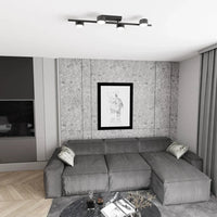 BET 4-lichts plafondlamp - Zwart plafondspots & spotbalken - afbeelding 6