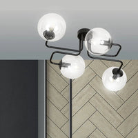 BRENDI 4-lichts plafondlamp - Helder glas plafondlamp met ronde bol - afbeelding 7