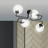 BRENDI 4-lichts plafondlamp - Helder glas plafondlamp met ronde bol - afbeelding 7