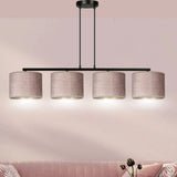 HILDE 4-lichts balkhanglamp - Roze fluweel kappen hanglamp met lampenkap - afbeelding 9