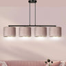 HILDE 4-lichts balkhanglamp - Roze fluweel kappen hanglamp met lampenkap - afbeelding 9