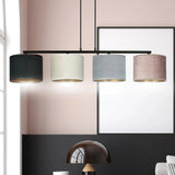 HILDE 4-lichts balkhanglamp - Mix fluweel hanglamp met lampenkap - afbeelding 9
