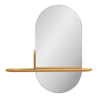 Barco Ovale spiegel met plank - eikenlook 92×15×94,5 cm - afbeelding 2