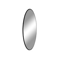 House of Nordic Jersey Ronde wandspiegel met stalen lijst - zwart Ø60 cm - Mooier Thuis