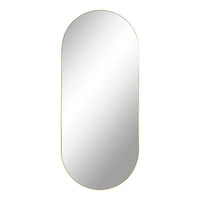 Jersey Ovale wandspiegel messinglook 35×80 cm - Mooier Thuis