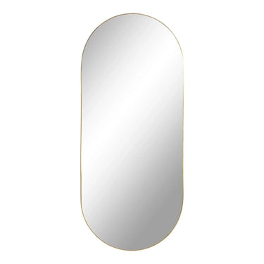 Ovaler Wandspiegel „Jersey“ in Messingoptik, 35 × 80 cm