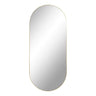 Jersey Ovale wandspiegel messinglook 35×80 cm ovale spiegel - goud - Mooier Thuis