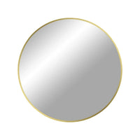 Madrid Ronde wandspiegel met aluminium lijst - messinglook Ø60 cm - Mooier Thuis