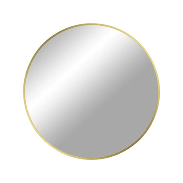 Madrid Runder Wandspiegel mit Aluminiumrahmen – Messingoptik Ø 60 cm
