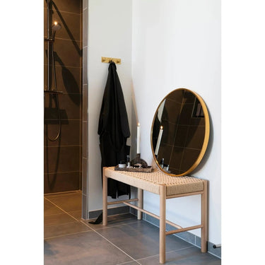 Madrid Runder Wandspiegel mit Aluminiumrahmen – Messingoptik Ø 60 cm