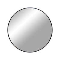 Madrid Ronde wandspiegel met aluminium lijst - zwart Ø60 cm - Mooier Thuis