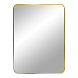 Madrid Wandspiegel met aluminium lijst - messinglook 50×70 cm rechthoekige spiegel - goud - Mooier Thuis