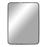 Madrid Wandspiegel met aluminium lijst - zwart 50×70 cm rechthoekige spiegel - aluminium en glas - Mooier Thuis