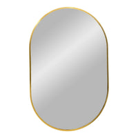 Madrid Ovale wandspiegel messinglook 50×80 cm - Mooier Thuis