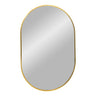 Madrid Ovale wandspiegel messinglook 50×80 cm ovale spiegel - goud - Mooier Thuis