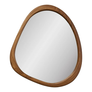 Luxon Wandspiegel mit organischer Form – Holzoptik 44×48 cm