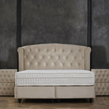 Opbergboxspring Aurora Beige – 160x200 cm - velvet en metaal - Mooier Thuis
