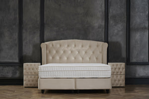 Opbergboxspring Aurora Beige – 160x200 cm