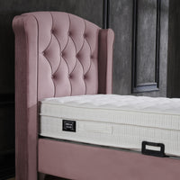Opbergboxspring Aurora Roze – 90x200 cm