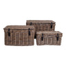 Depok Opbergkistenset van rotan - grijs - set van 3 stuks - 51 cm breed - Mooier Thuis