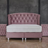 Opbergboxspring Aurora Roze – 140x200 cm - velvet en metaal - Mooier Thuis