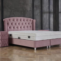 Opbergboxspring Aurora Roze – 140x200 cm