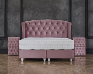 Opbergboxspring Aurora Roze – 160x200 cm