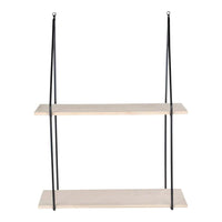 House of Nordic Haag Wandplank Zwart/Naturel - Mooier Thuis
