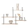 Harlem Wandrek met 4 planken Naturel/Zwart - zwart en naturel - Mooier Thuis