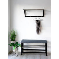 House of Nordic Padova Wandkapstok met 5 haken en hoedenplank