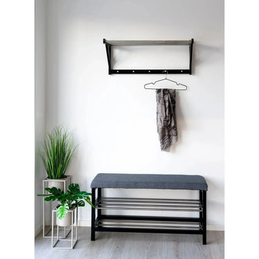 Wandgarderobe Padova mit 5 Haken und Hutablage