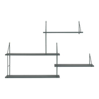 House of Nordic Harlem Wandrek - Groen - Staal/Paulowniahout - 99×17.5×62 cm