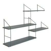 House of Nordic Harlem Wandrek - Groen - Staal/Paulowniahout - 99×17.5×62 cm - Mooier Thuis
