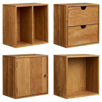 Townsville Wandkast Set van 4 - Naturel/Eikenhout - Mooier Thuis